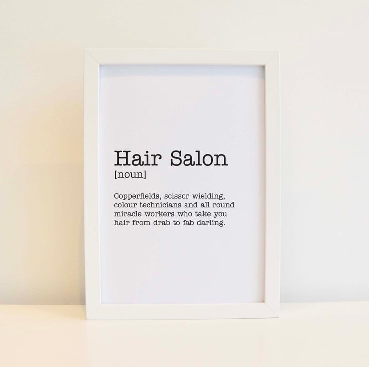 Hair Salon Wall Art Definition Print, Salon d... Folksy