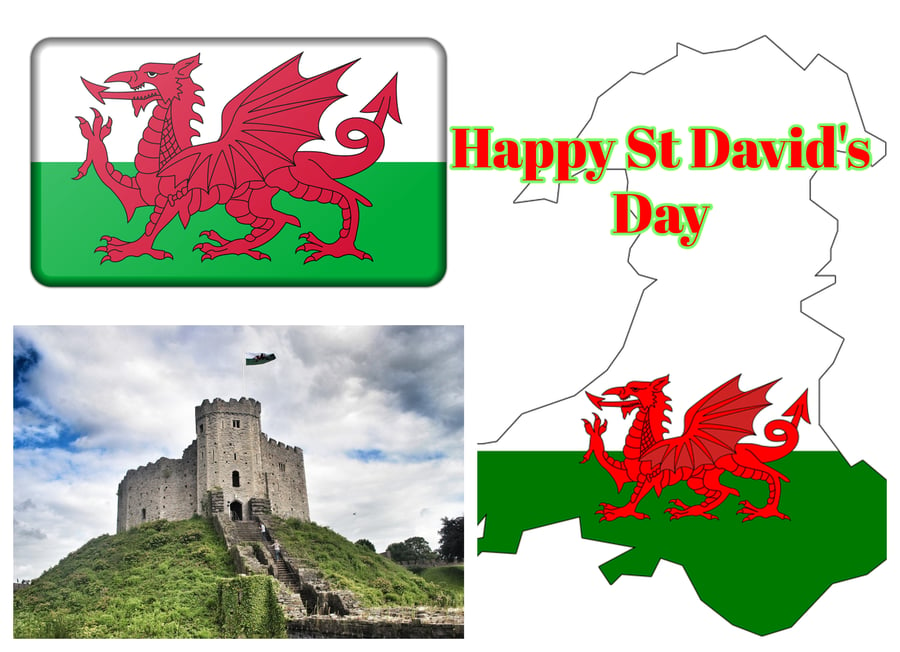 Happy St David's Day Card A5
