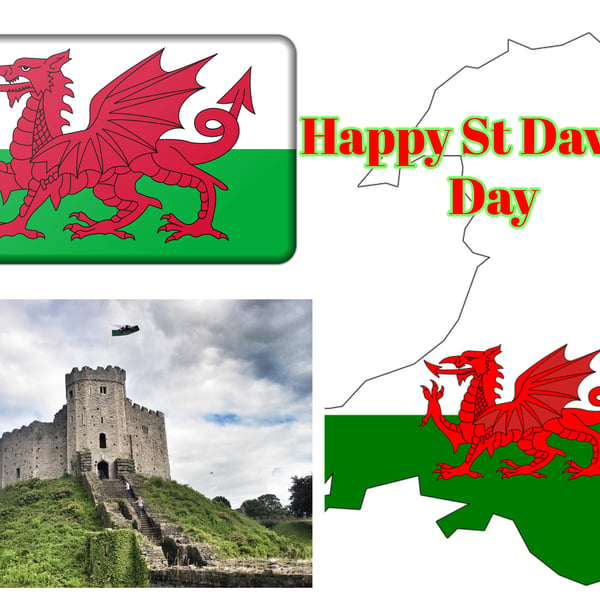 Happy St David's Day Card A5