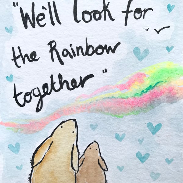 Rainbow hunters together Original painting Jo Roper