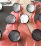 7 16" 11.5mm 18L Grey Smoke button x 9 Buttons