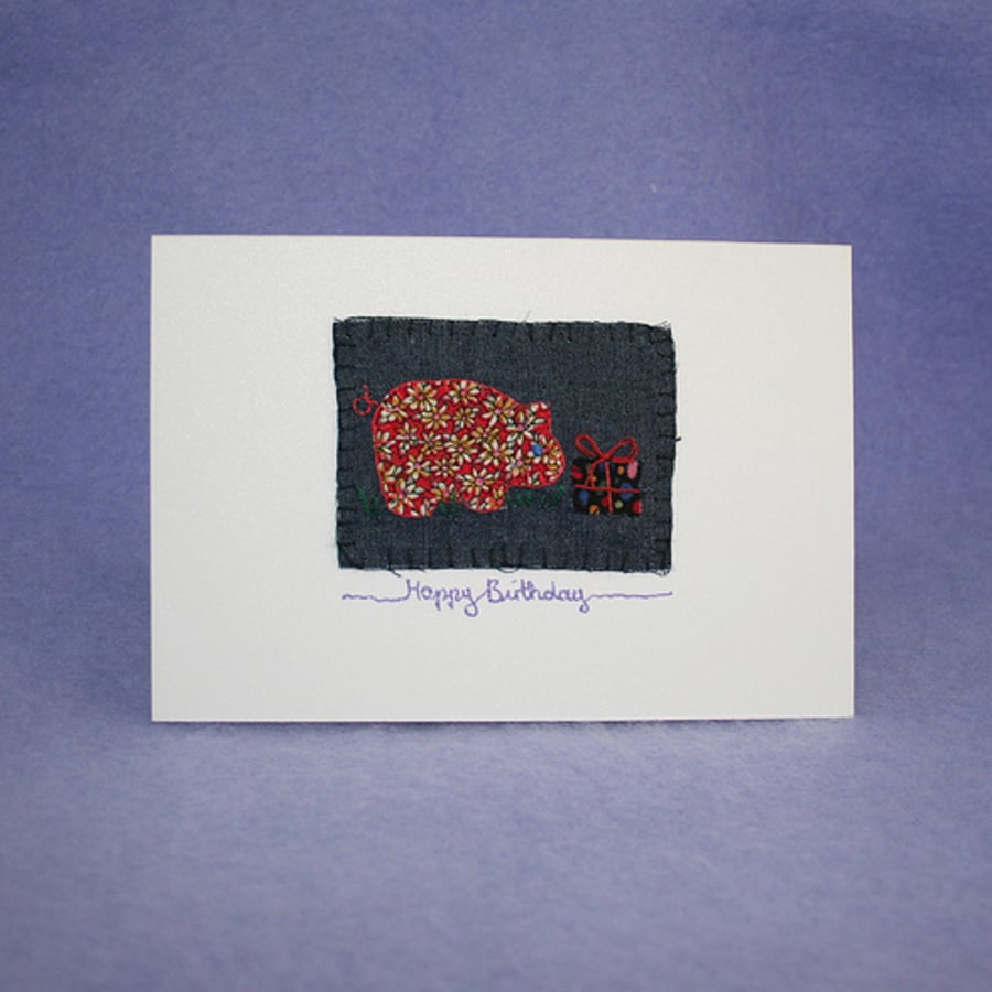 Embroidered Birthday Card