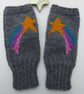 Gloves Fingerless with Shooting Stars Knitted design