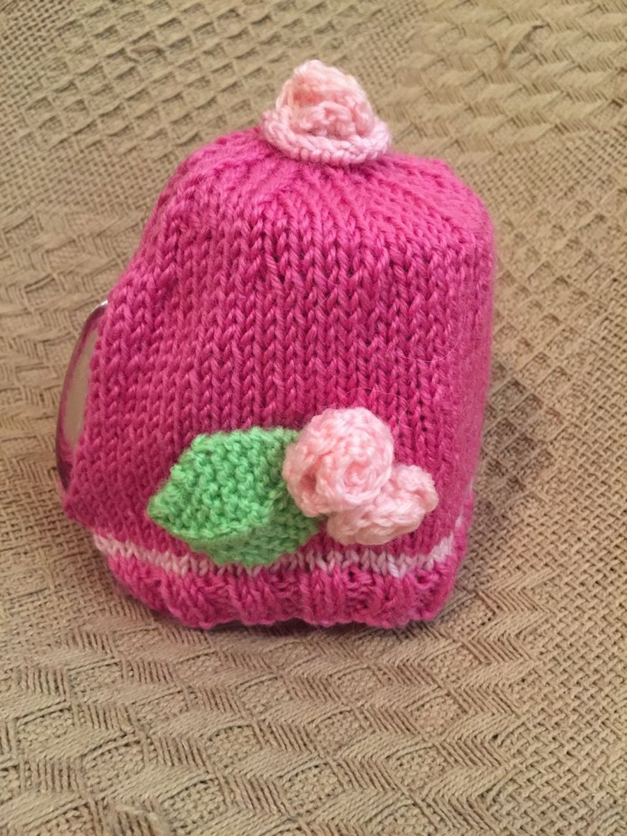 Little pink floral teapot cosy