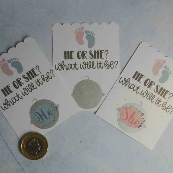 Scratch Off Gender Reveal Cards 