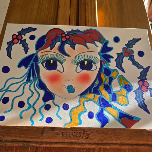 Christmas Fairy Drawing 