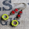 Vibrant Czech Glass Drop Earrings