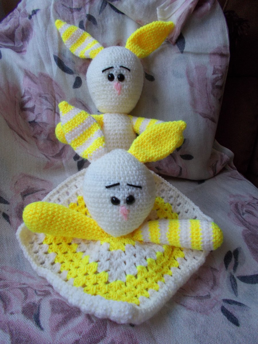 crochet bunny comforter set