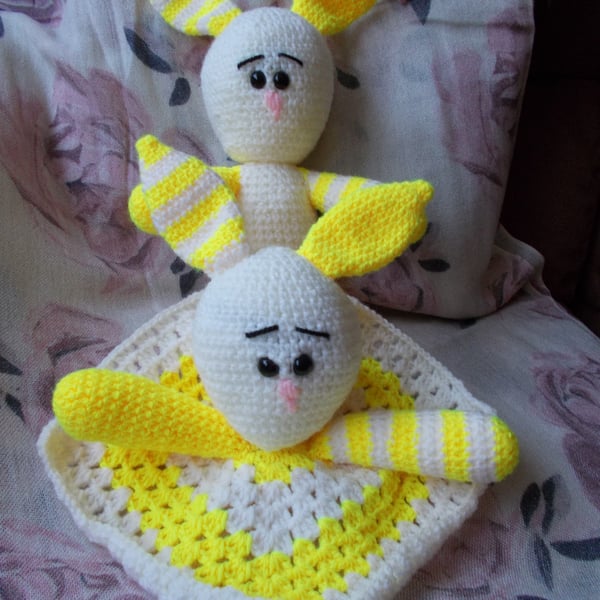 crochet bunny comforter set