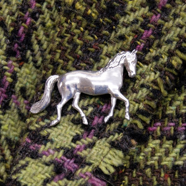 Horse Pewter Brooch