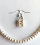 Classic Cream AA Grade Genuine Freshwater Pearl Necklace & Earrings Gift Set - Image 1