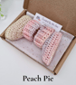 Cutie Pie Crochet Baby Booties - Peach, Custard & Pecan Pie - 0-6 Months - Image 5