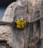 Adjustable Resin Bracelet with Real Lichen, Waxed Cotton Cord, Made in Scotland
