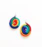 Rainbow Cotton Statement Hoops made with wired rope, Gifts for Colour Lovers - Image 5