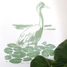 Heron Linoprint