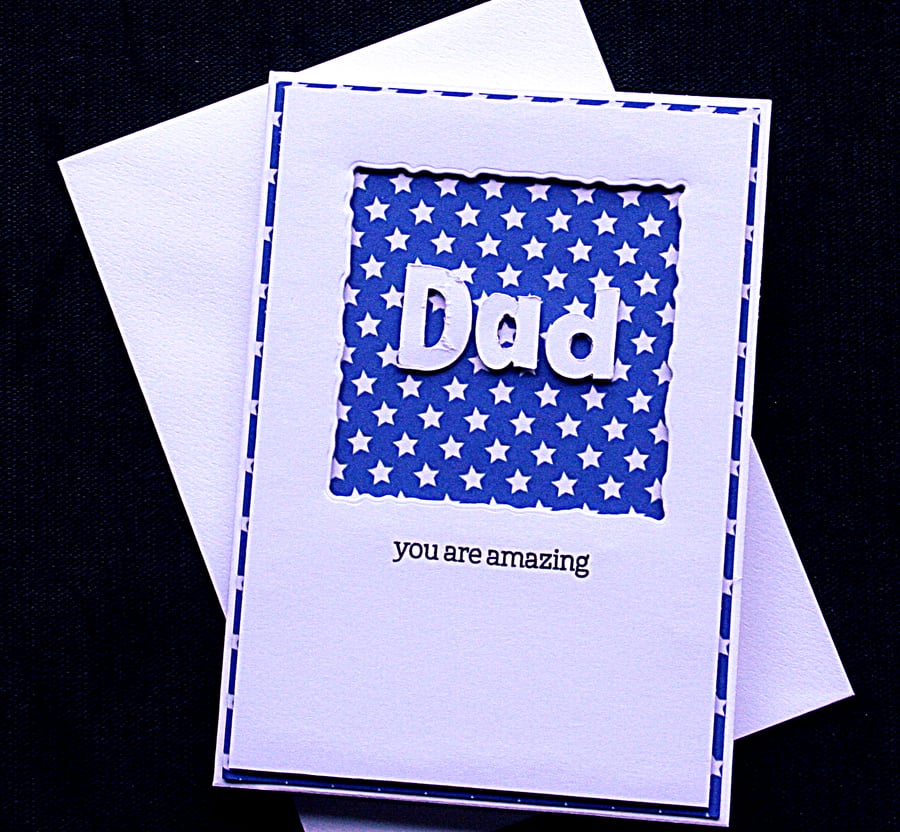 Amazing Dad - Handcrafted Fathers Day Card - dr17-0018