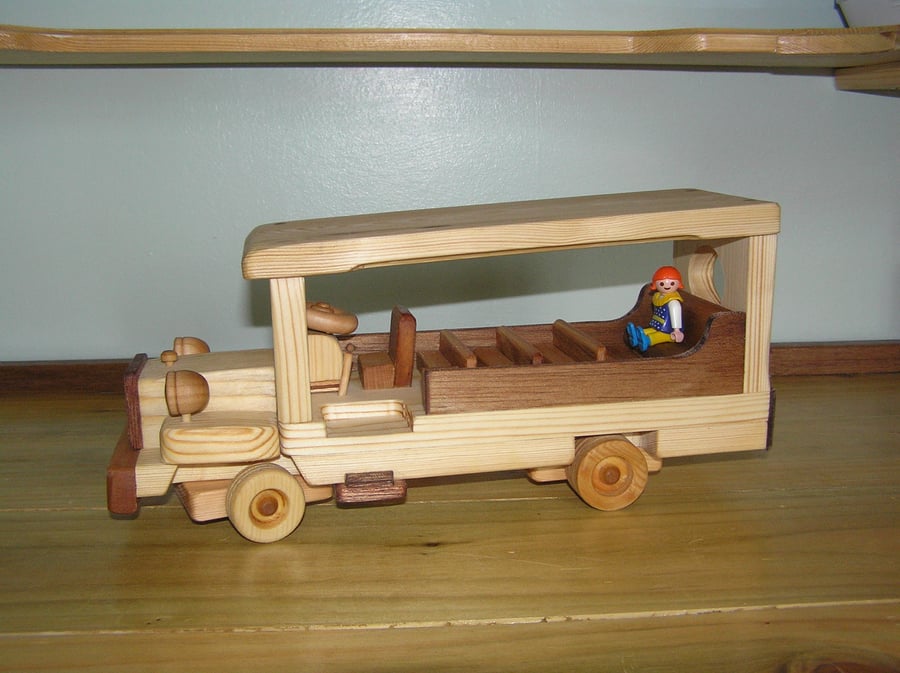 Wooden toy Coach