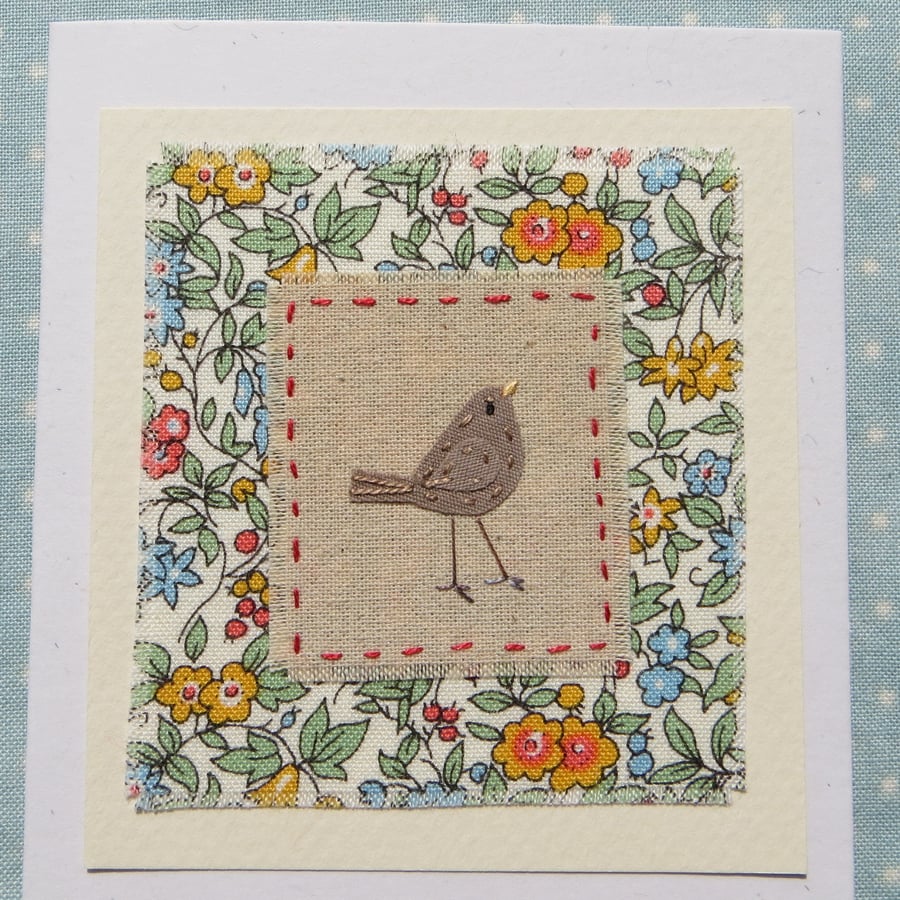 Little Bird,hand-stitched applique, detailed work, other designs available