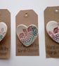 Ceramic heart brooch - Image 2