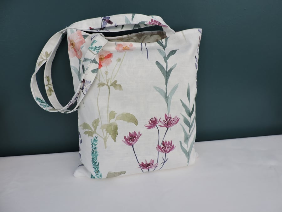Tote Bag Linen Floral