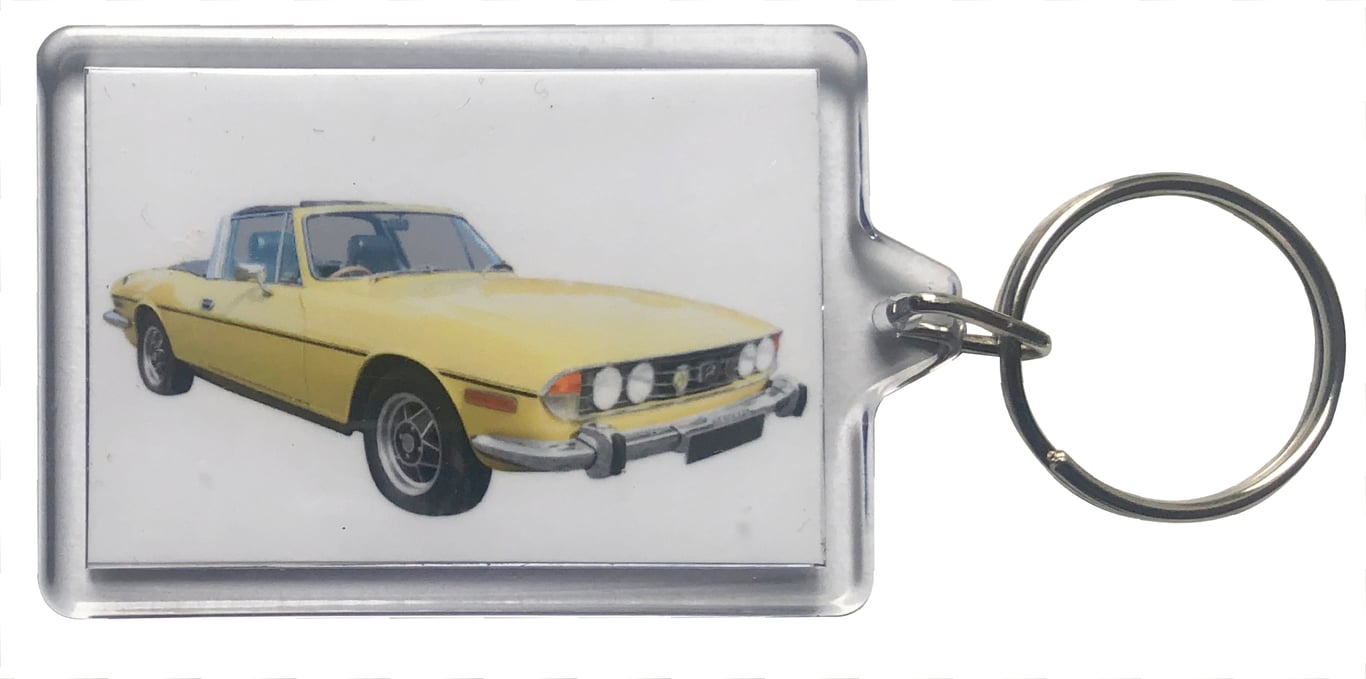 Triumph Stag 1972 - Keyring with 50x35mm Insert - Car Enthusiast