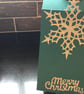 Christmas. Snowflake wine bottle gift tag. Gift wrap. Bottle gift wrap.  - Image 2