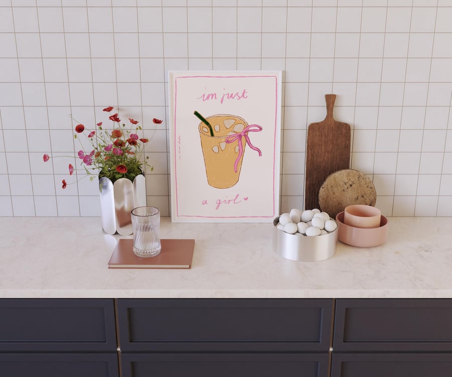I'm Just a Girl Art Print Poste