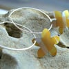 Sunshine yellow flower earrings