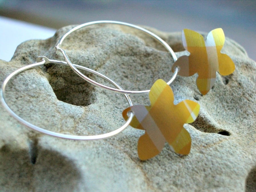 Sunshine yellow flower earrings