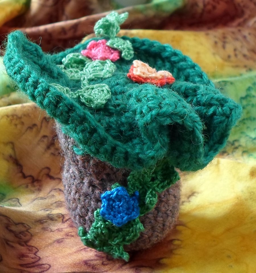 crochet jungle mushroom
