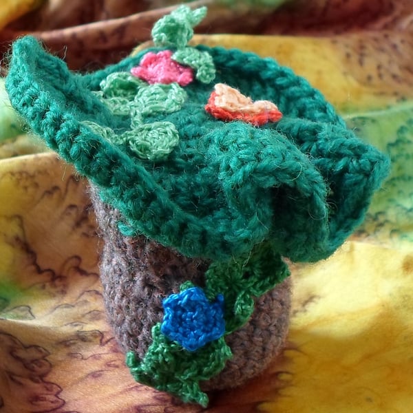 crochet jungle mushroom