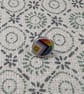 Progress Pride Flag Pin - Pride Themed Pin - Small Resin Topped Pin Badge - LGBT