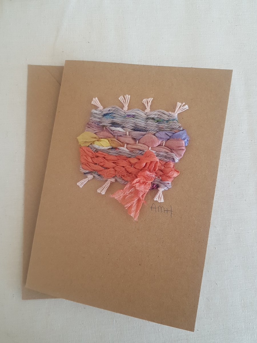 Mini Weaving Greetings Card 'Spice'