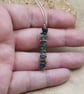 Long elegant Raw Emerald pendant. May birthstone. 20th anniversary gemstone  - Image 3