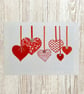 Red Hearts A4 giclee print - Image 1