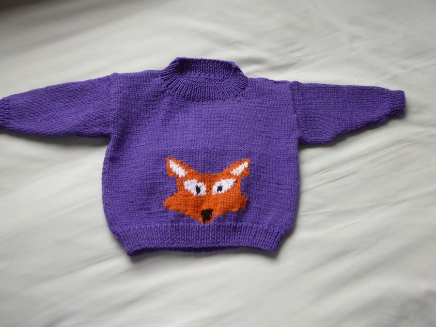 Baby Sweater 24" Chest, Hand Knitted Jumper