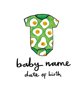Custom Name New Baby Birth A5 Print Artwork Gift