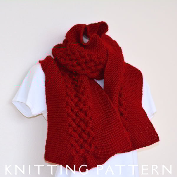 The Celtic Connection Scarf Knitting Pattern PDF Version By Email