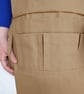 Unisex Woodwork Apron with Range of Pockets and Crossback Straps. Beige Canvas  - Image 4