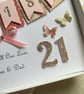 Handmade Personalised Birthday Card Daughter Granddaughter Gift Box 18 21 30 40  - Image 3