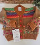  Bobble Design Hand Knitted Baby Boy's Cardigan 6-12 mth size