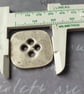22.4mm 36L Square Antique Silver Buttons - Image 3