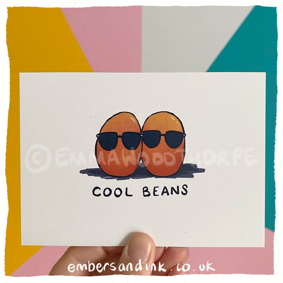Cool Beans Postcard
