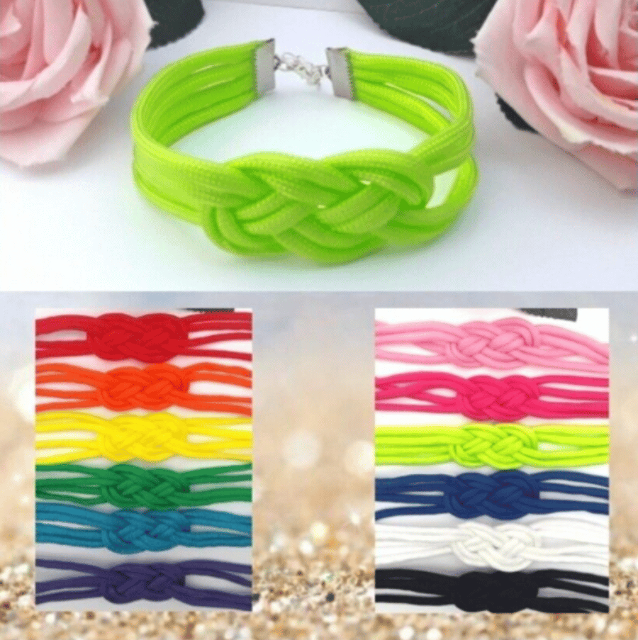 Cord Bracelet, adjustable cord bracelet, beach theme bracelet, knot bracelet