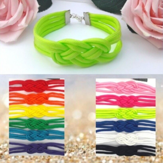 Cord Bracelet, adjustable cord bracelet, beach theme bracelet, knot bracelet