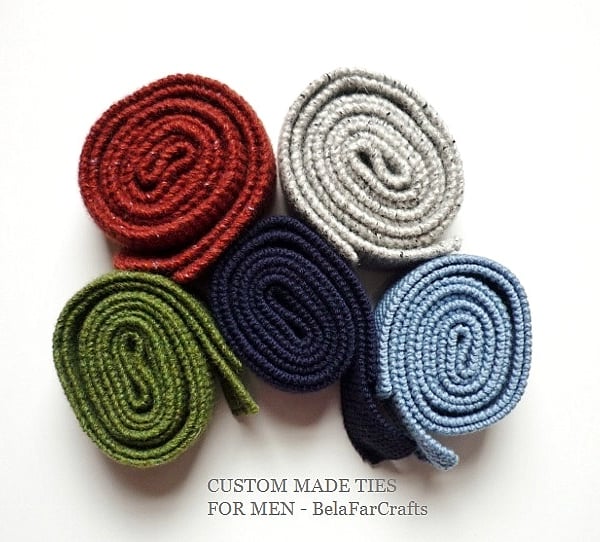 Custom Made Men's Ties - Groom wedding neckties - Pageboy knitted tie