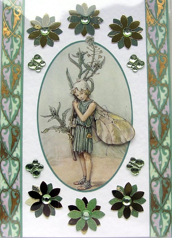 Fairy - Hand Crafted 3D Decoupage Greeting Card - Blank - 3113