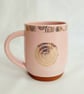 Handmade Pink Terracotta Mug: Kahlil Gibran Quote - Image 6