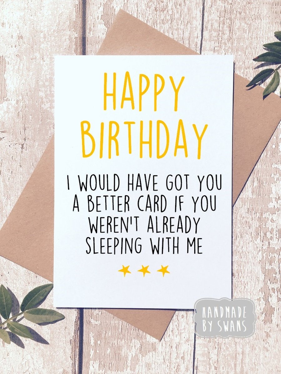 Funny birthday card, girlfriend birthday card, boyfriend birthday, husband birth