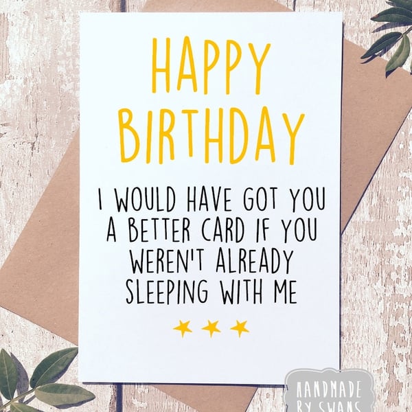 Funny birthday card, girlfriend birthday card, boyfriend birthday, husband birth